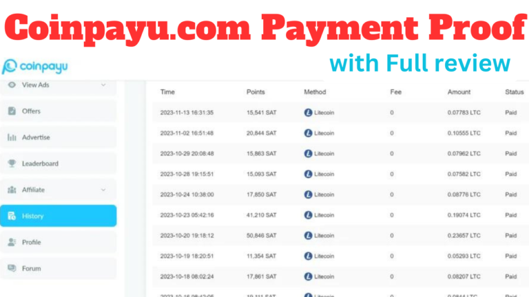 Coinpayu.com Latest Review with Payment Proof